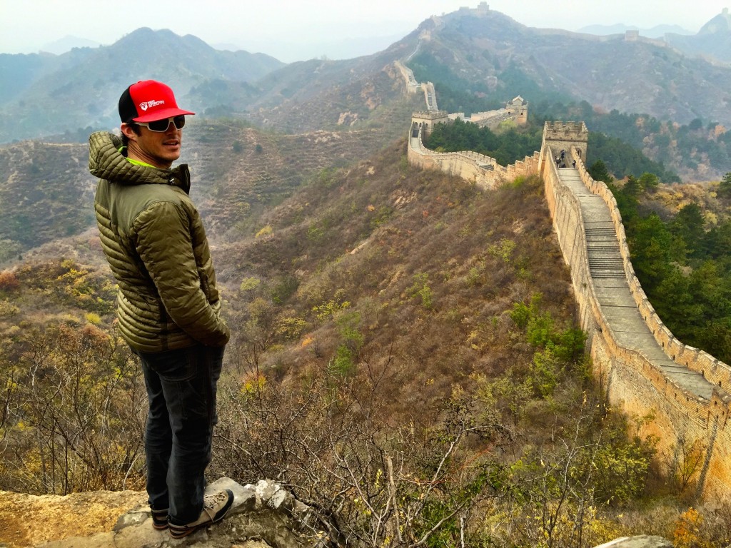 Rockin' the Spyfire Hoody at the Great Wall