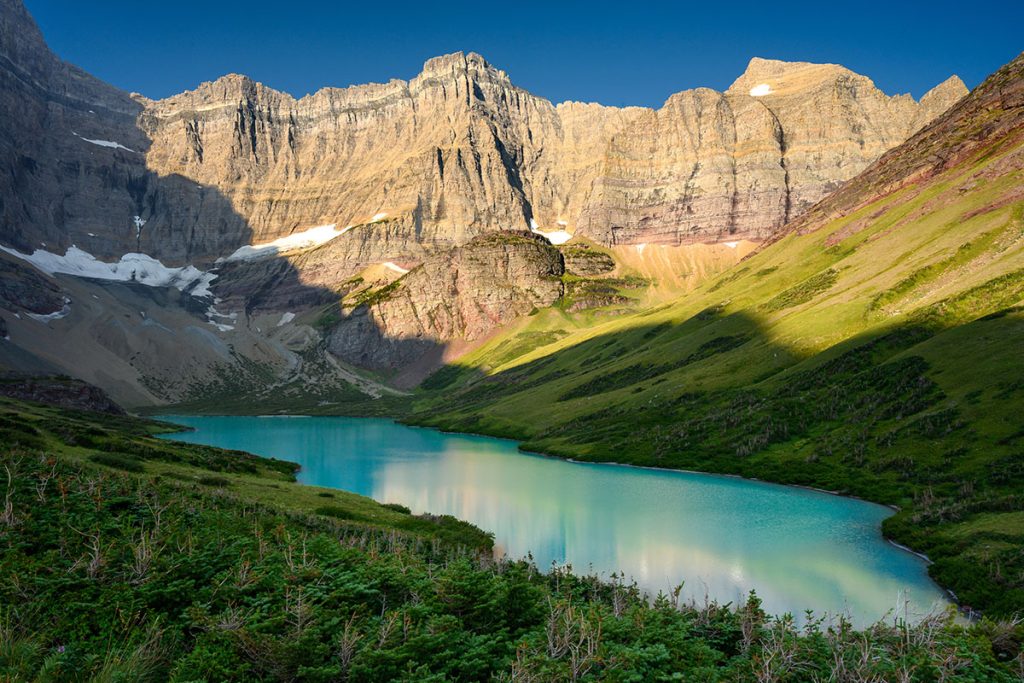 Aqua Waters of Cracker Lake in Montana