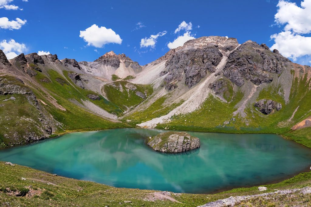 Island Lake and Mountains 