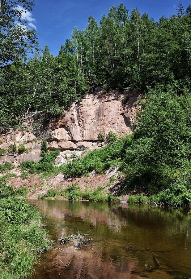 Latvia Cliffs River