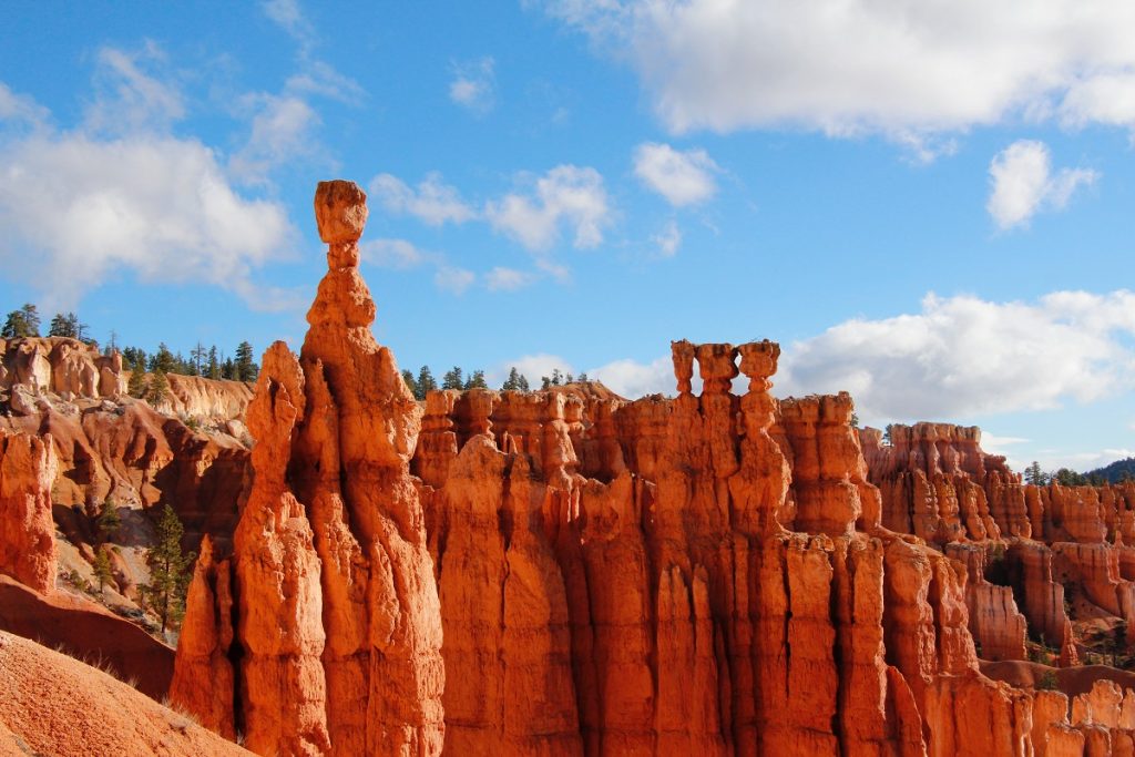 orange rock formations under blue sky