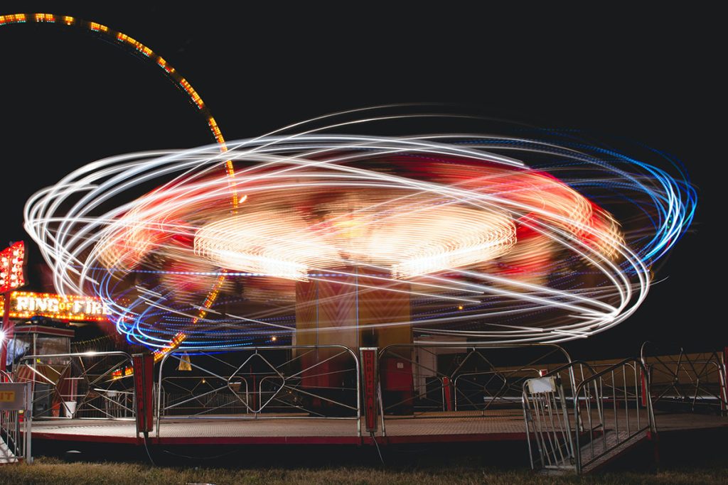 Light Photography near Ferris Wheel