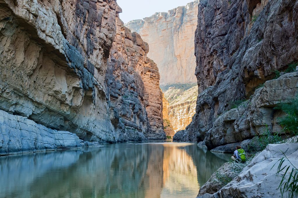 River running through the canyon