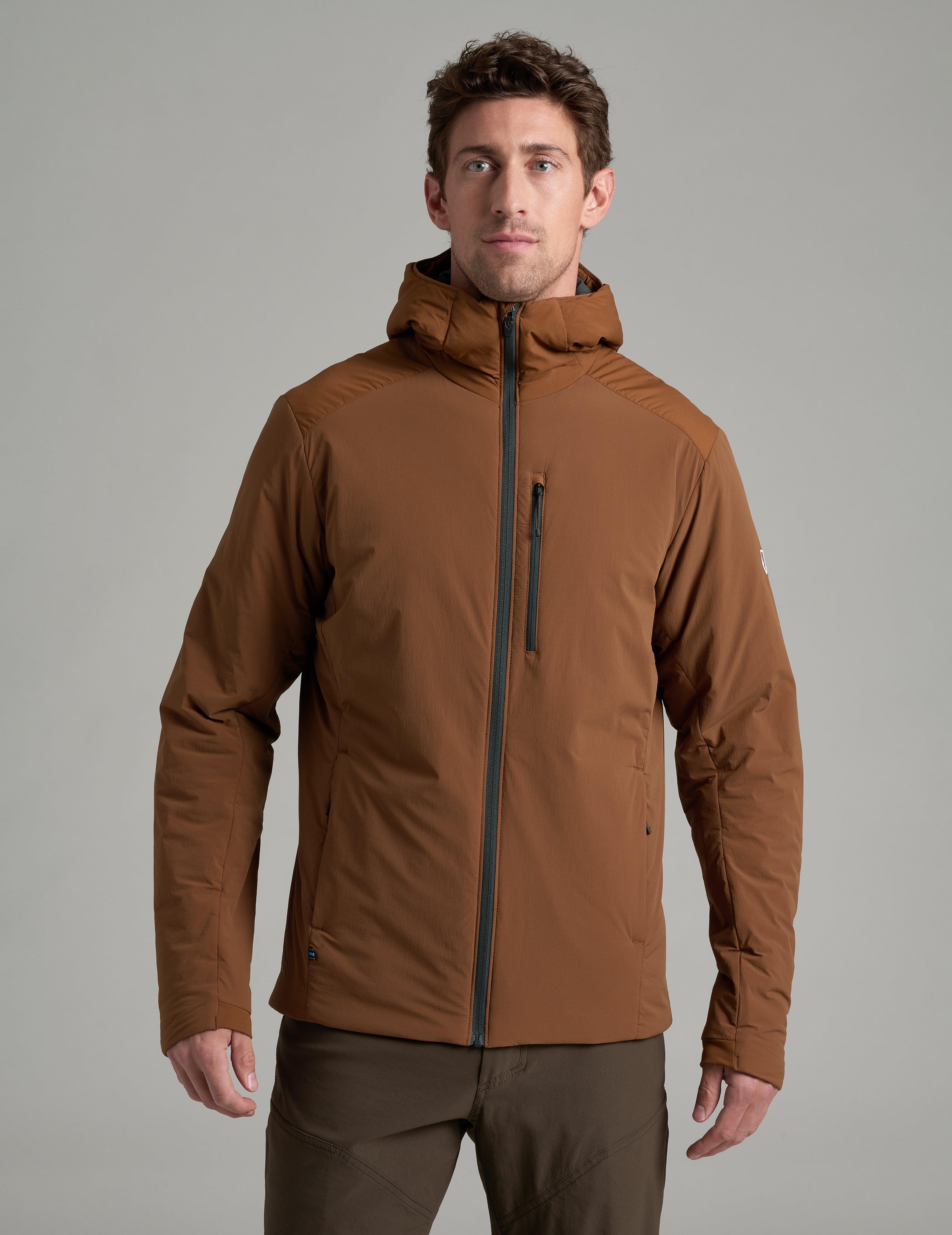 KUHL M's AeroLight Hoody SADDLE BROWN Front