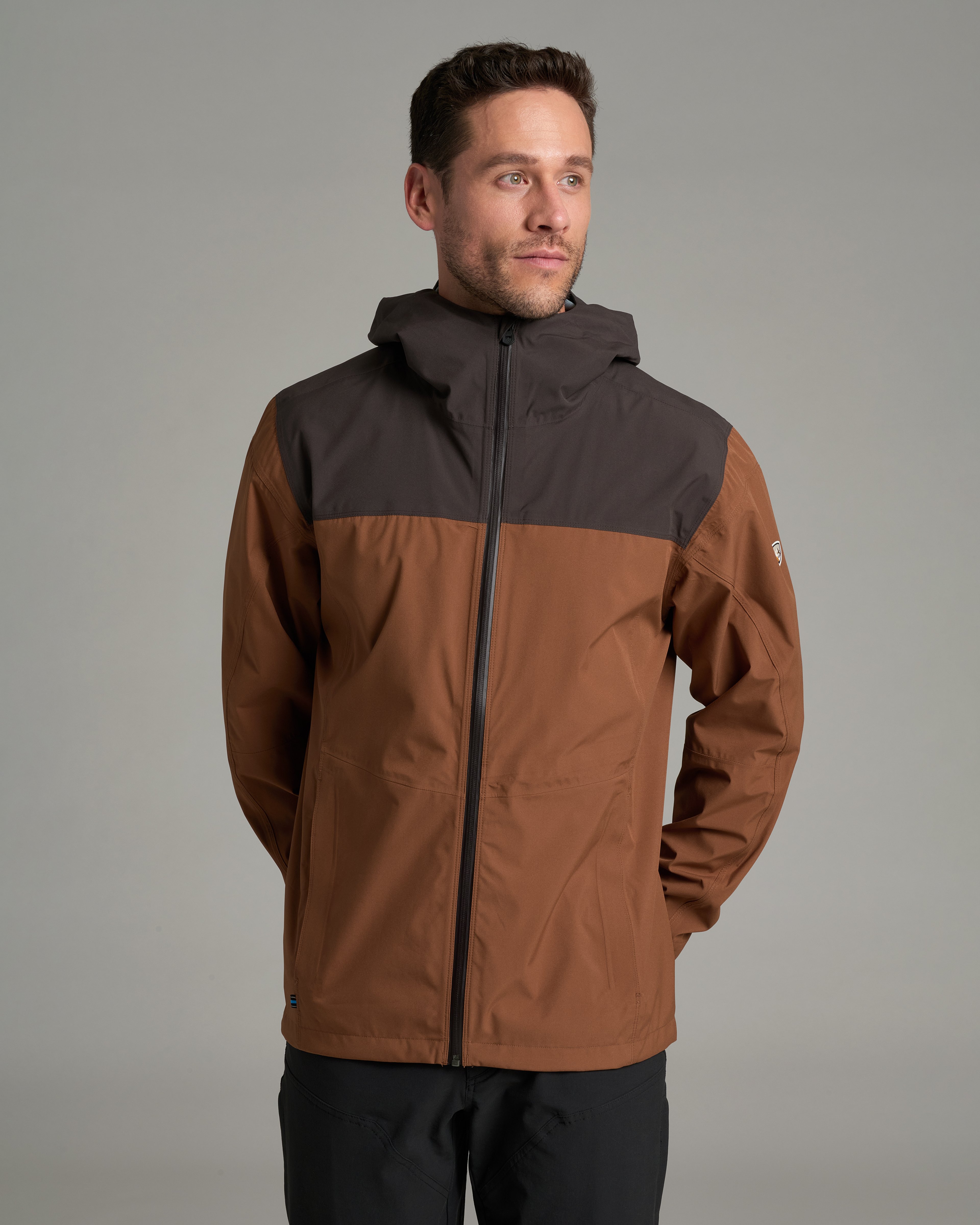 KUHL M's Stretch Voyagr Jacket SADDLE BROWN / BRACKISH Front