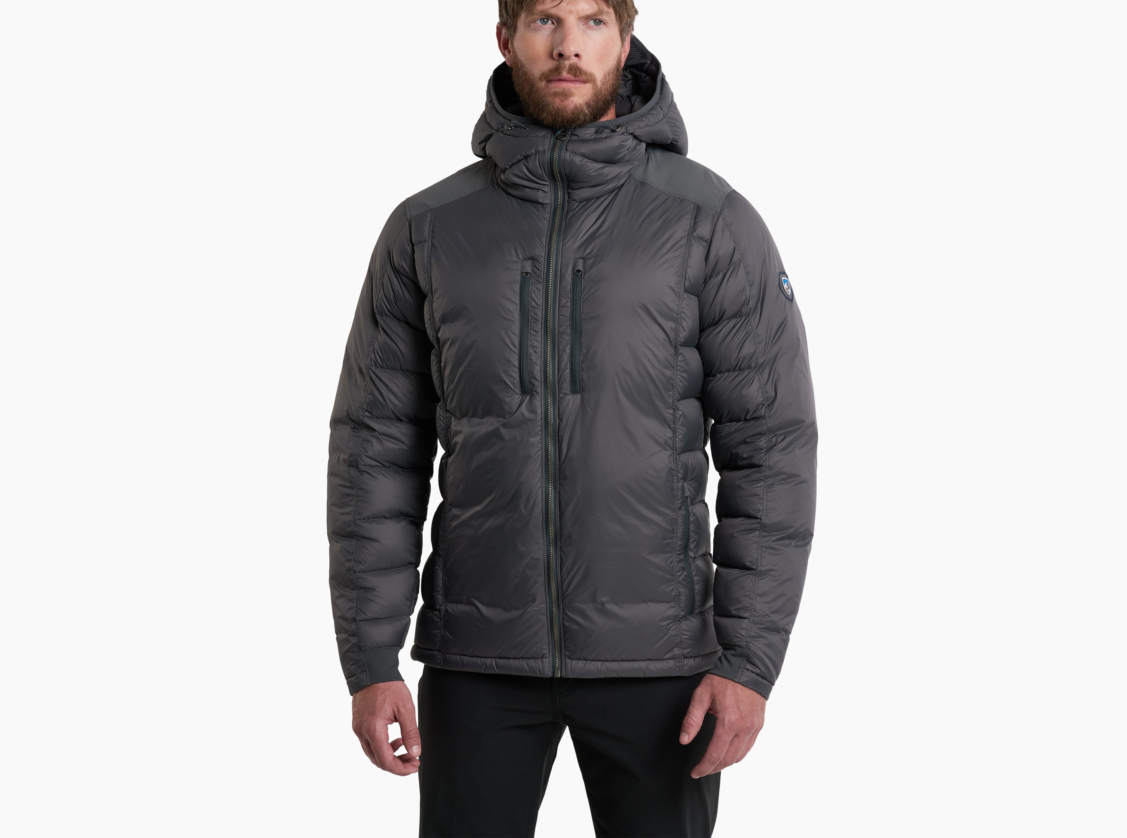 KUHL M's Crossfire Hooded Jacket CARBON Front