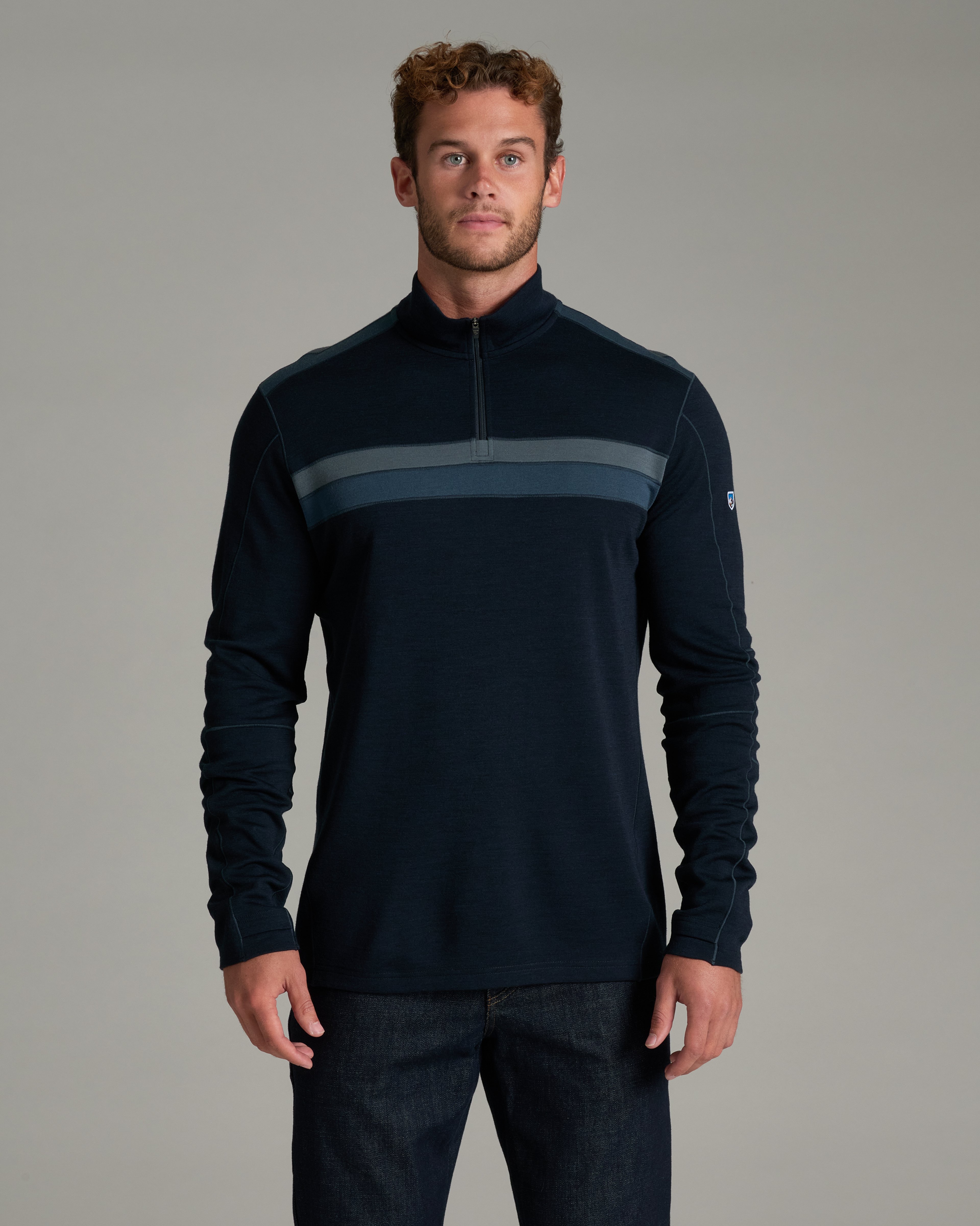 KUHL Light Downhill Racr 1/4 Zip STONE BLUE Front