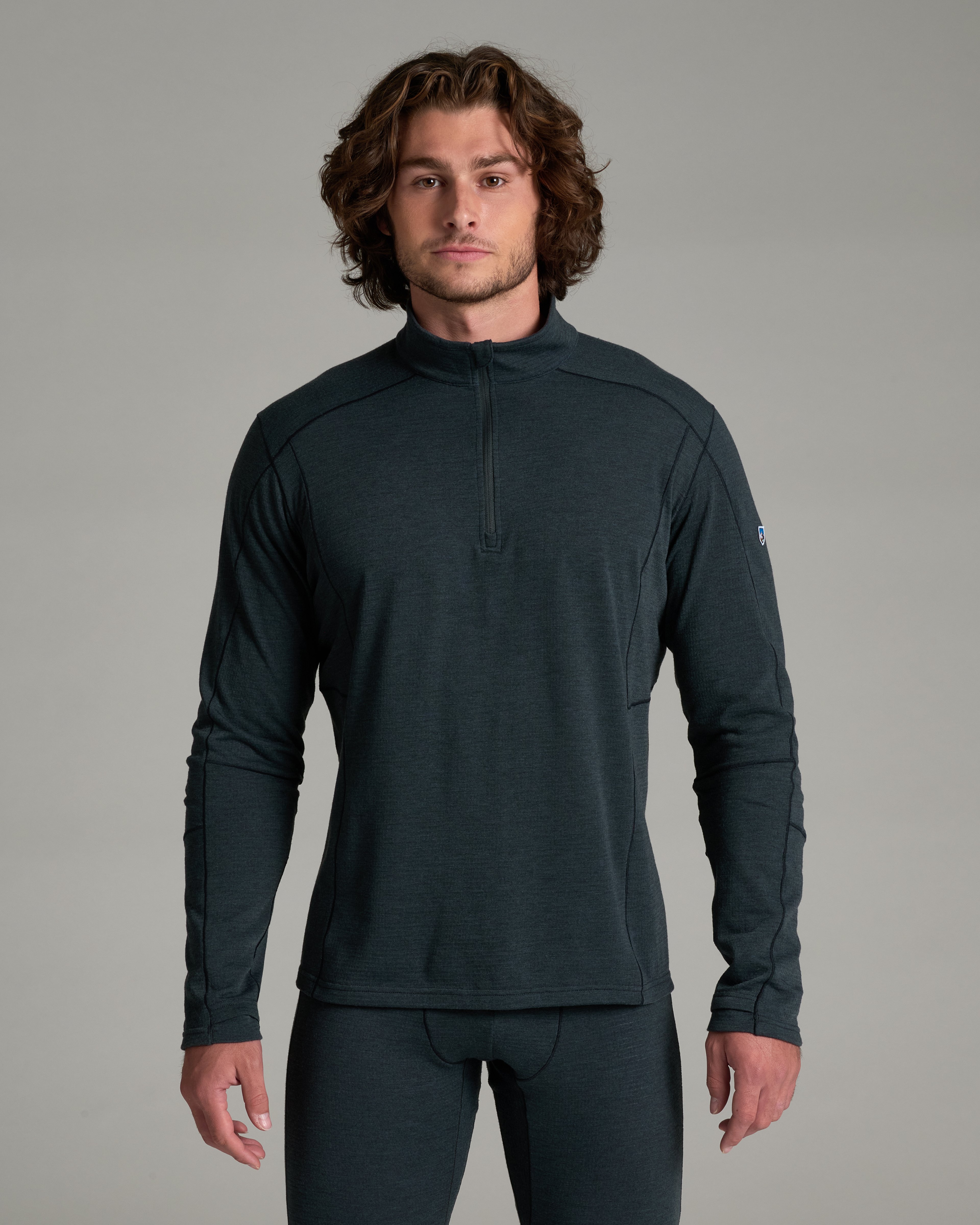 KUHL M's Reactiv Lite Grid 1/4 Zip MUTINY BLUE Front