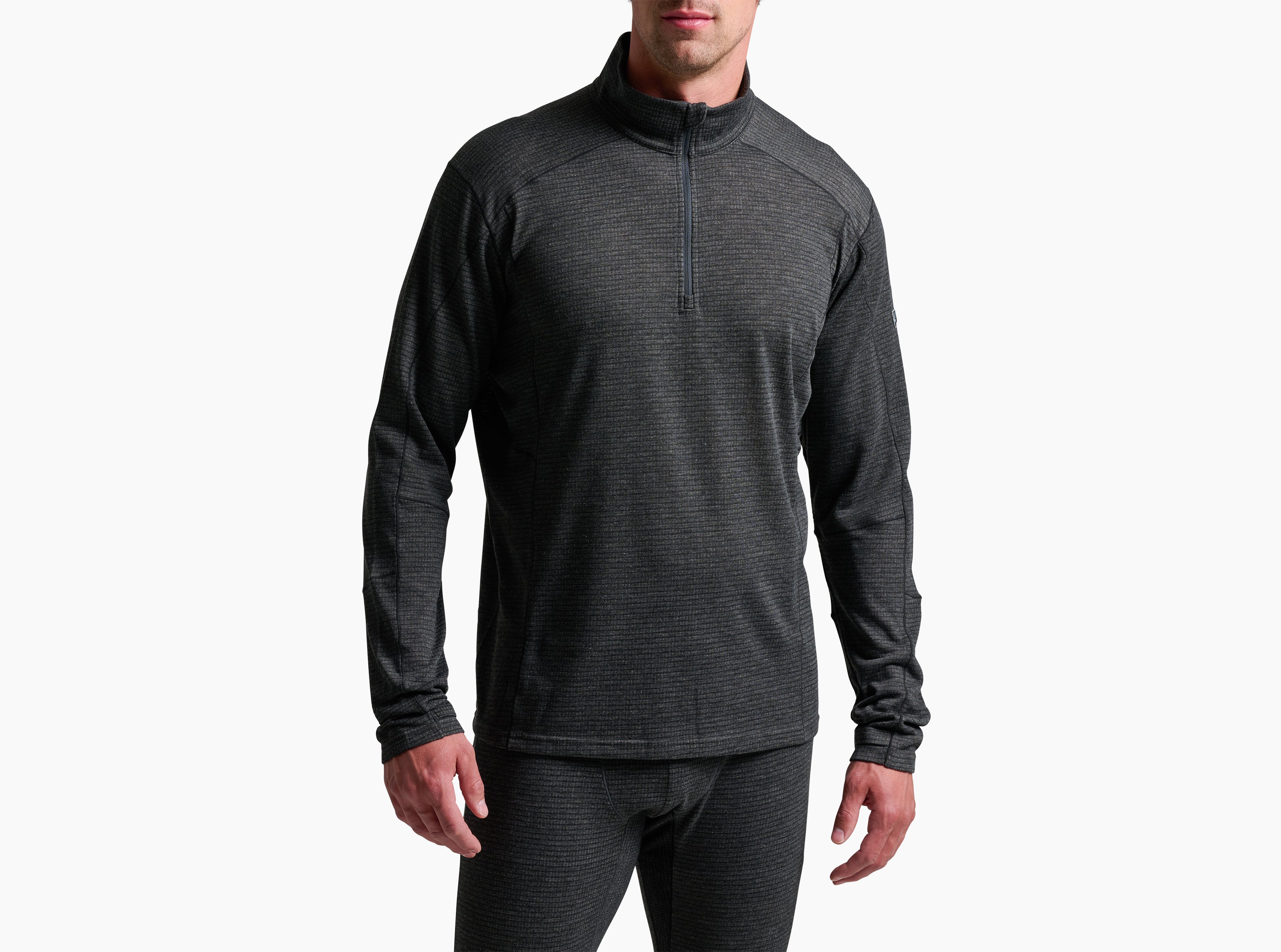 KUHL M's Reactiv Lite Grid 1/4 Zip CARBON Front
