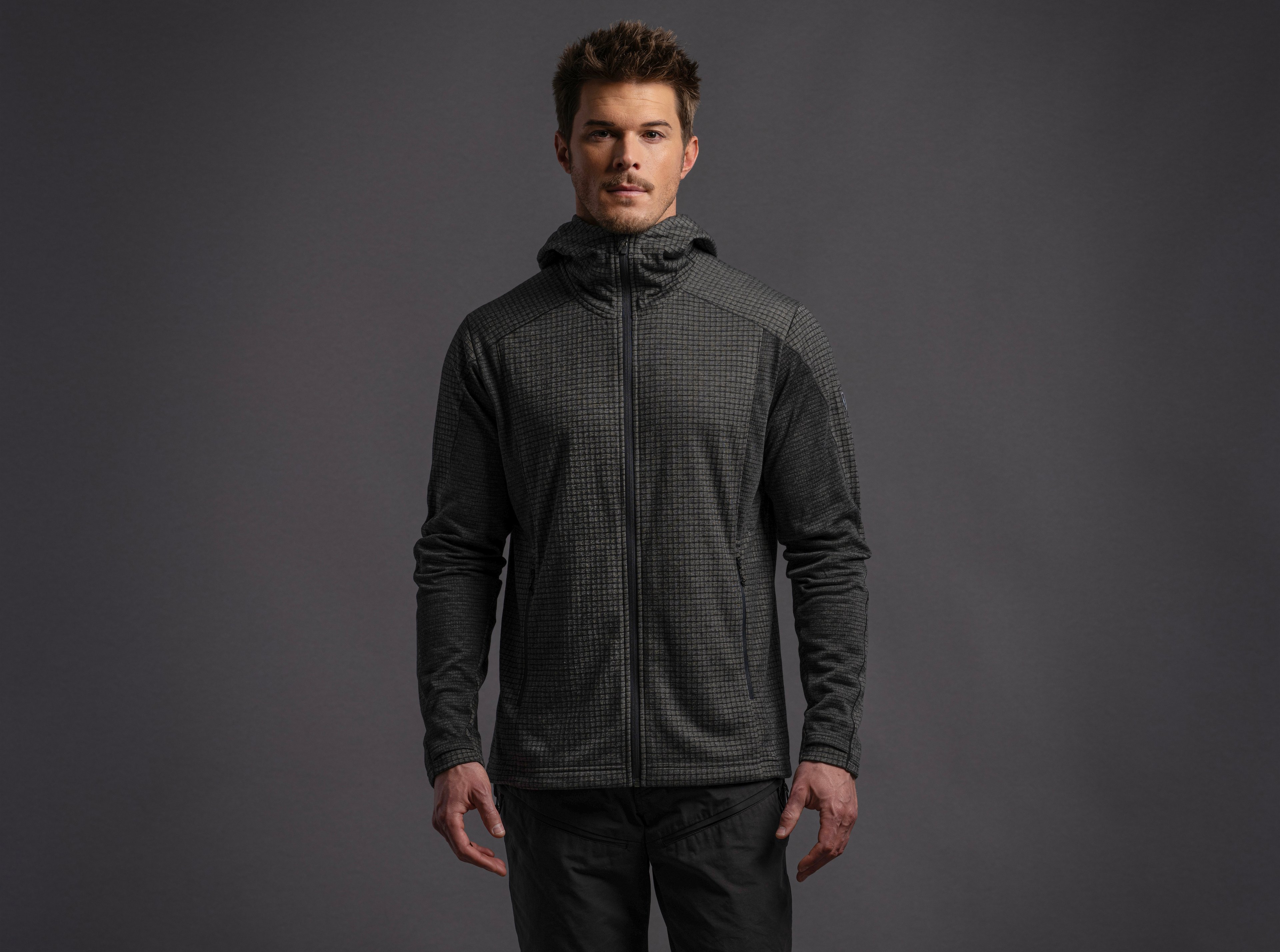 KUHL M's Reactiv Grid FZ Hoody CARBON Front