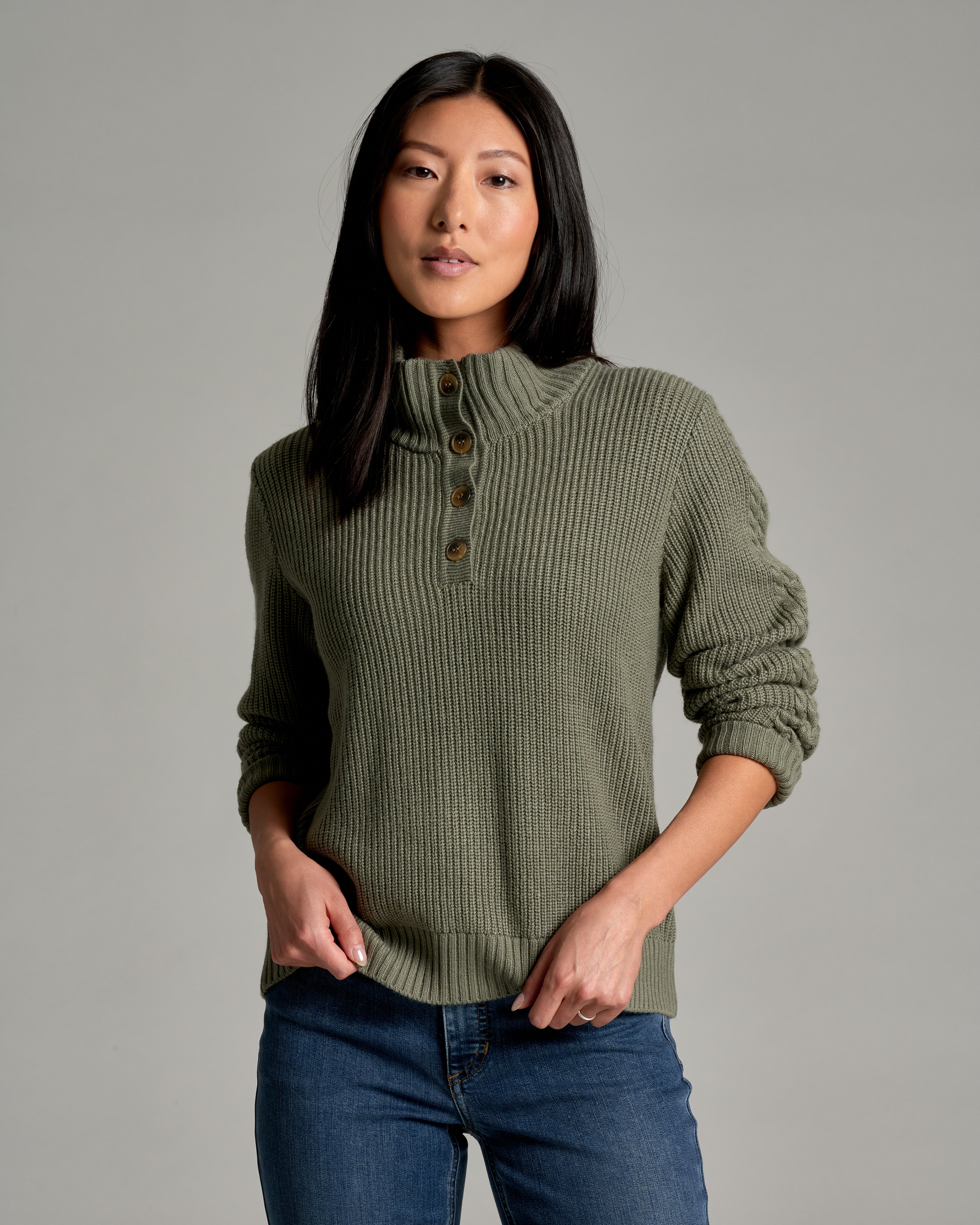 KUHL Fireside Henley Sweater SOFT PINE Front
