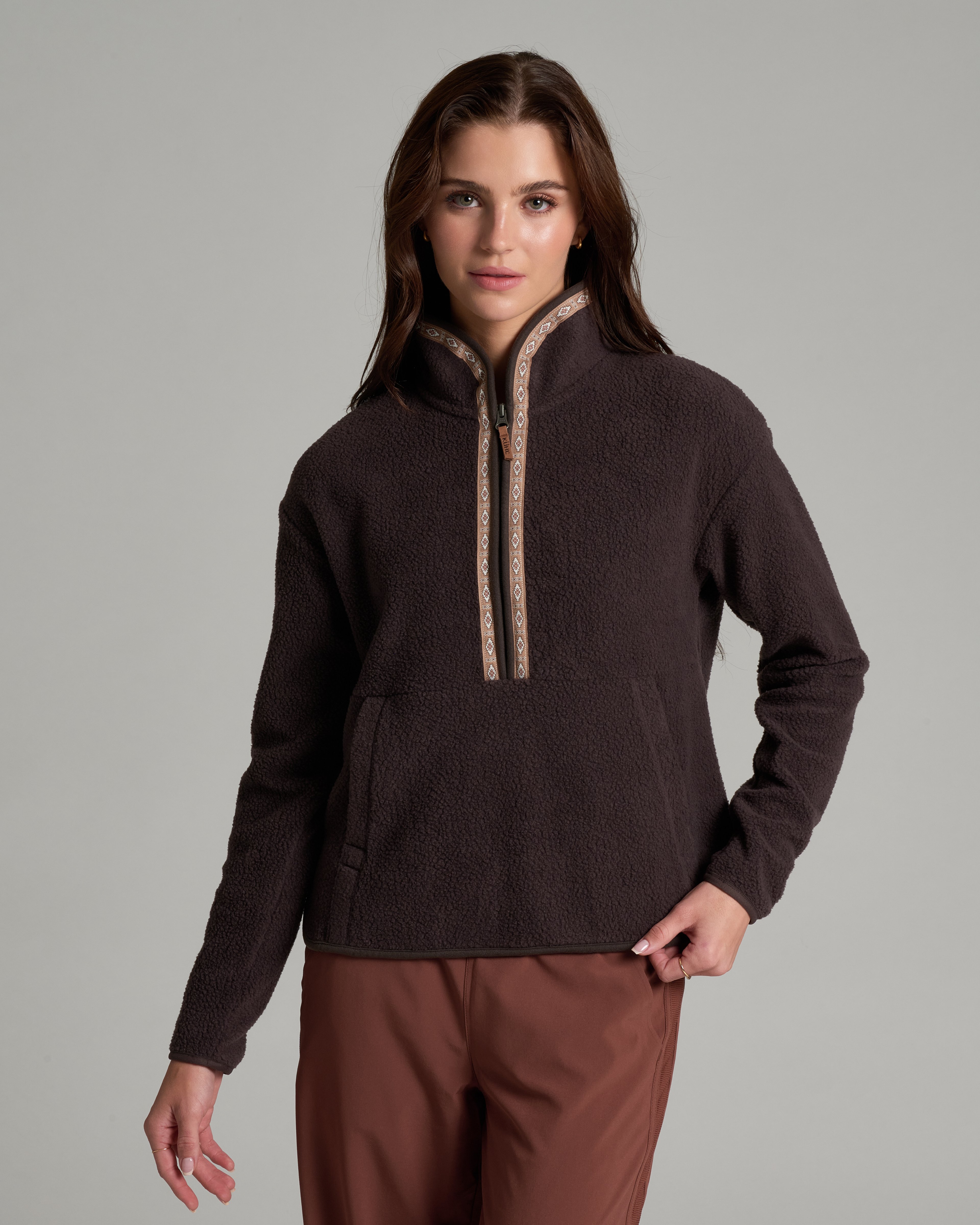 KUHL Hygge 1/2 Zip FRENCH ROAST Front