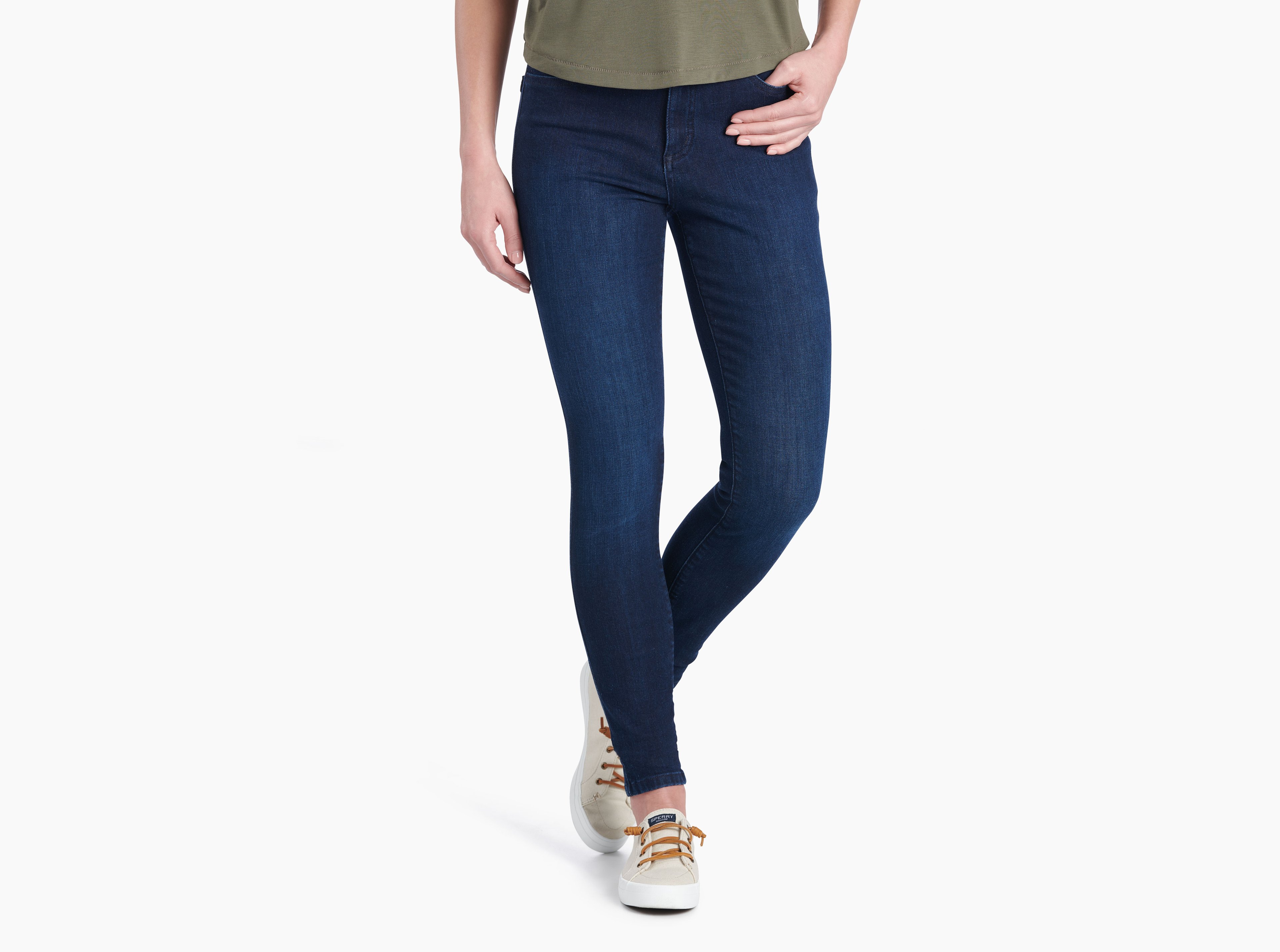 KUHL 10 Kontour Flex Denim Skinny MIDNIGHT Front