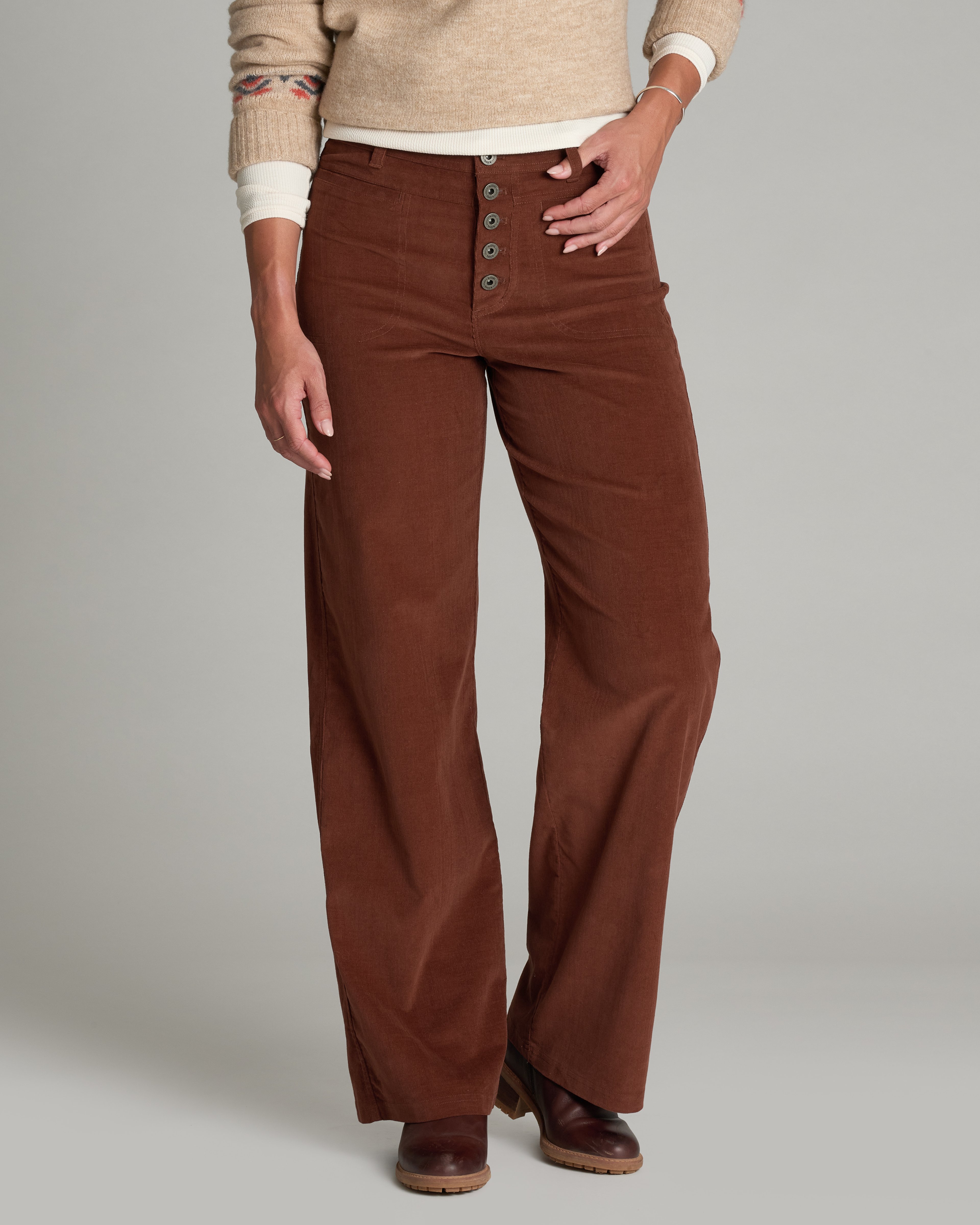 KUHL Lydia Cord Wide Leg APPLE SPICE Front