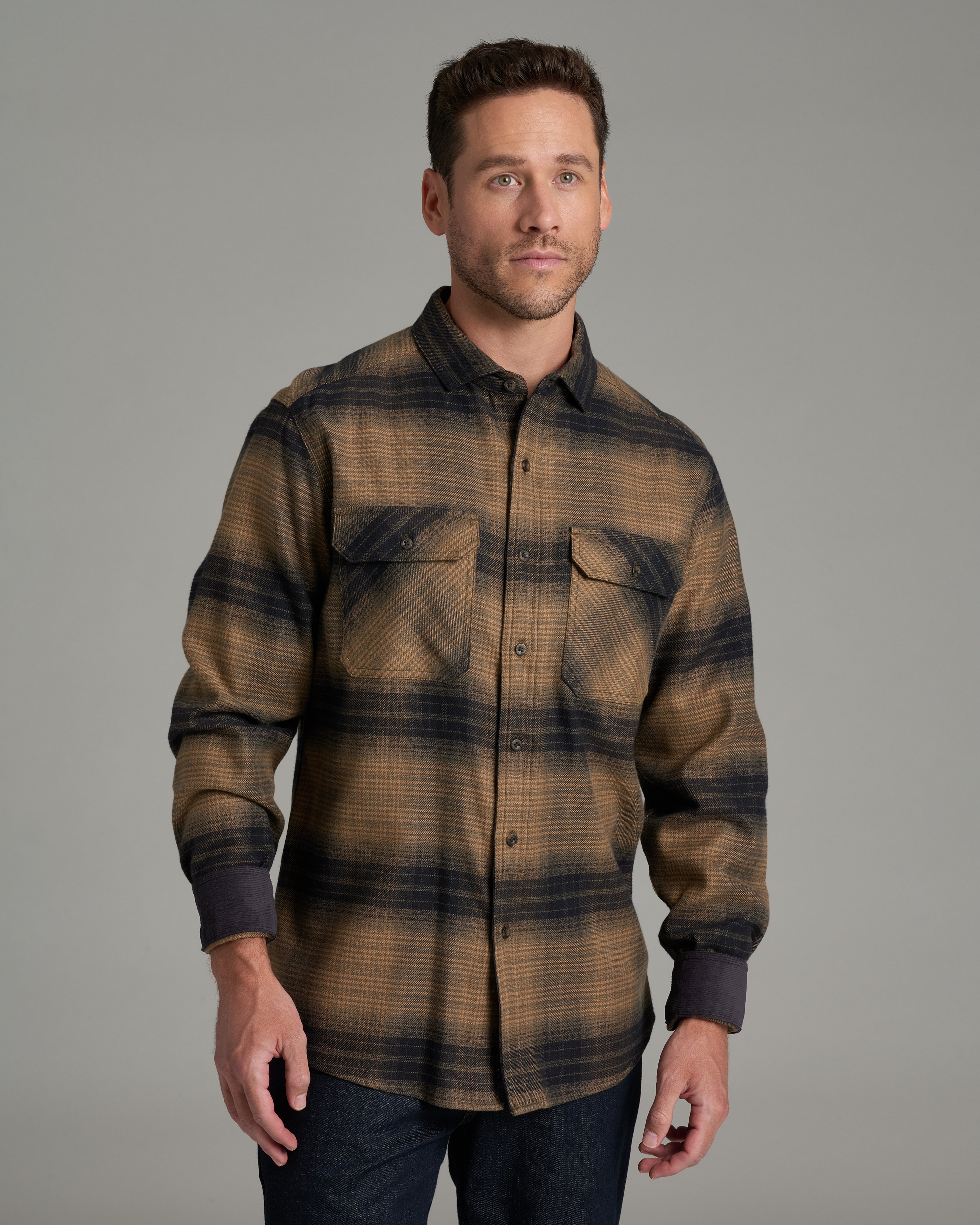 KUHL Rydr Flannel LS Tall DARK SAND  Front