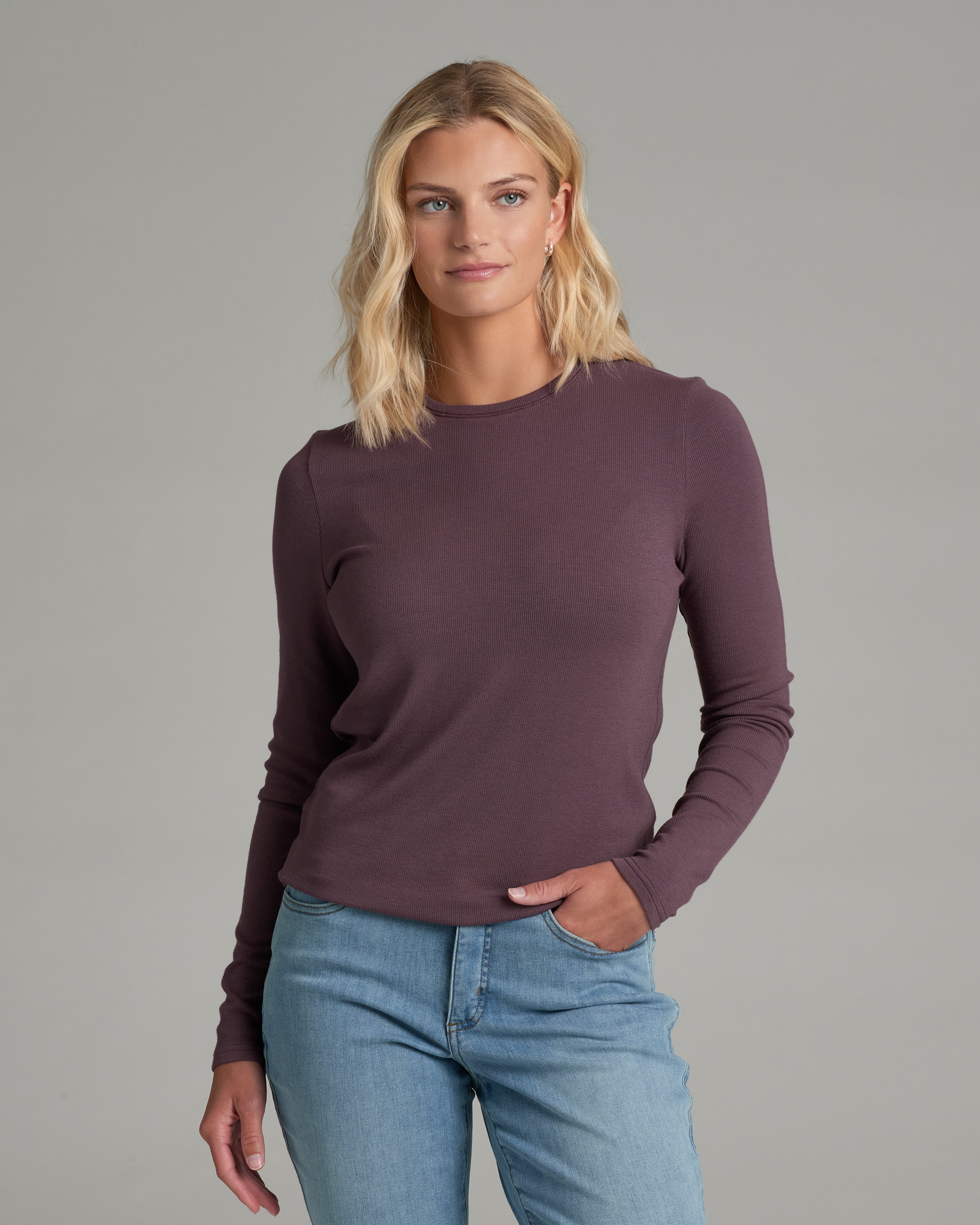 KUHL Fiora Crew LS MULBERRY Front