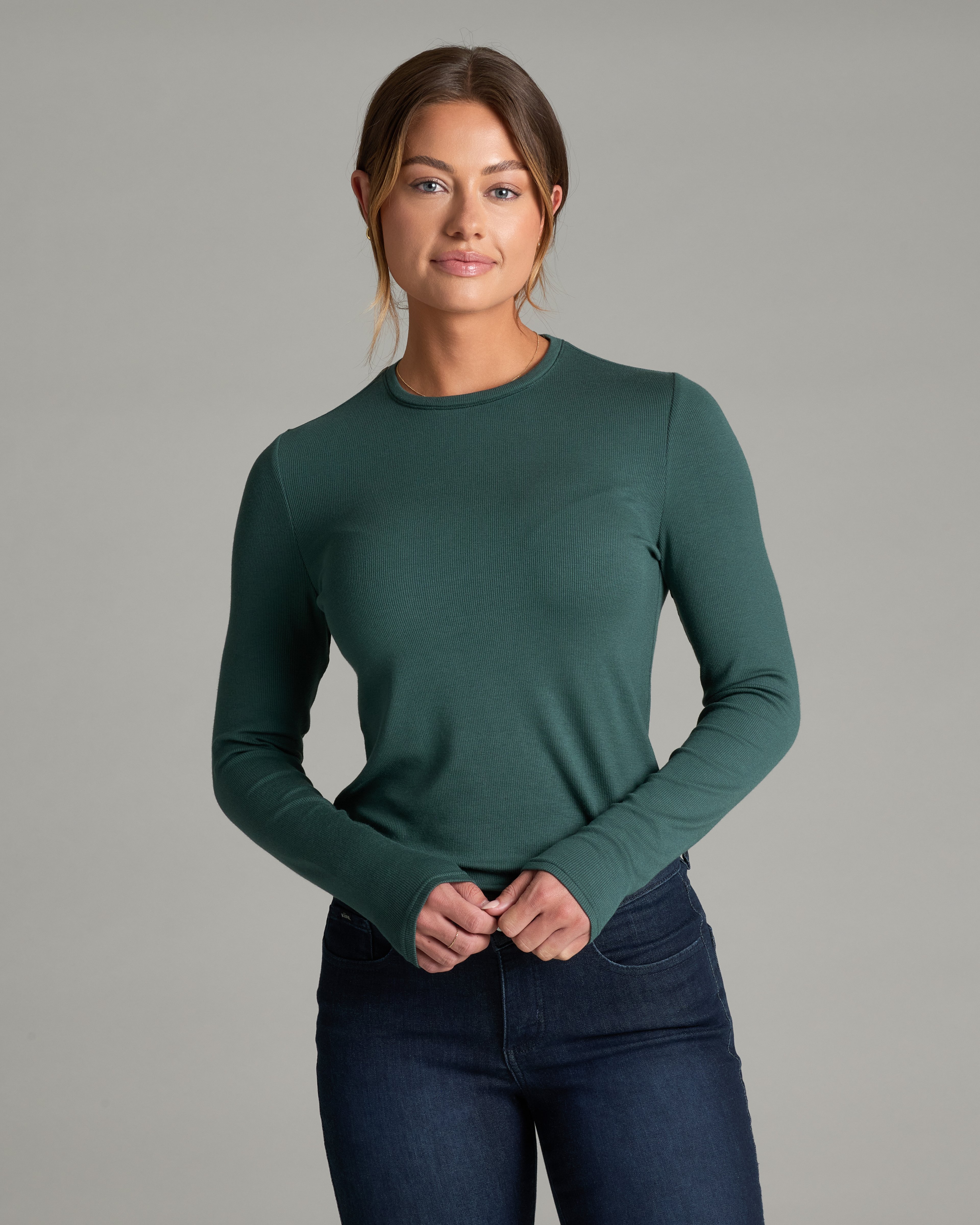 KUHL Fiora Crew LS RAIN FOREST Front